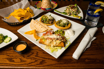 Mexican appetizers on a plate