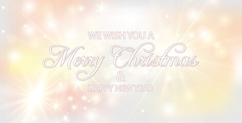 Christmas Magic Shining Typography with Bokeh Effects