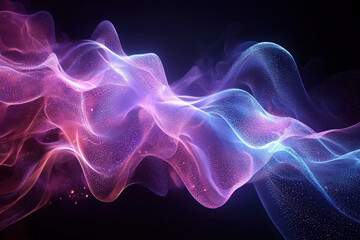 Obraz premium Colorful smoke swirling against a dark background, creating a mesmerizing and abstract display.