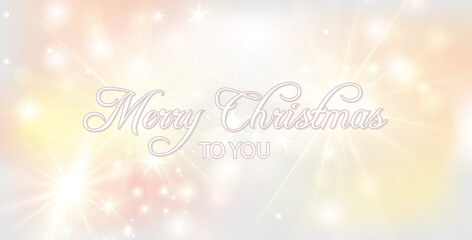 Fantasy Christmas Night with Bright Stars and Decorations