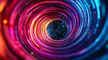 Obraz premium Spiral Galaxy Tunnel Abstract