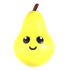 pear fruit 3d icon illustration 