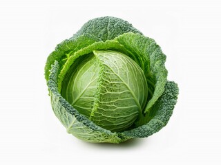 Fototapeta premium Fresh cabbage isolated on white background with clipping path and full depth of field