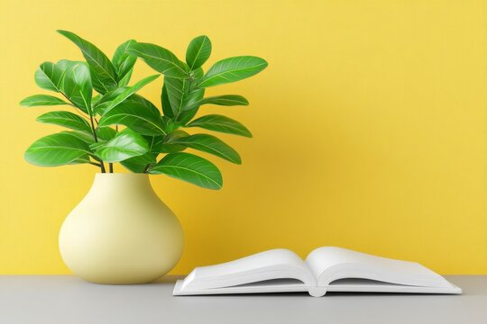 A 3D-rendered brochure layout with floating panels, giving an immersive view of products in a sleek modern design