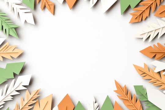 A circle of arrows designed with paper cutouts, placed artistically on a neutral-colored background