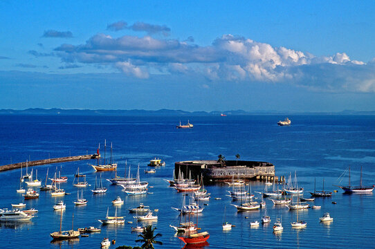 Vista do Forte de S&atilde;o Marcelo, Salvador. Bahia  
 
