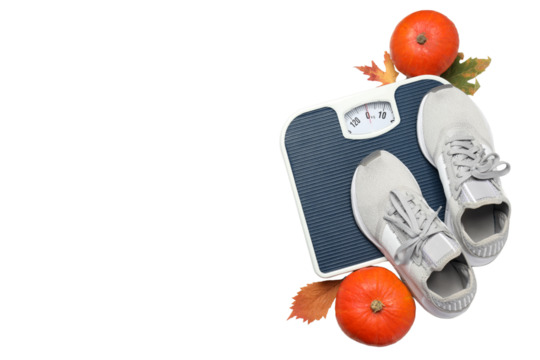 PNG, Autumn sports, sneakers with weights isolated on white background.
