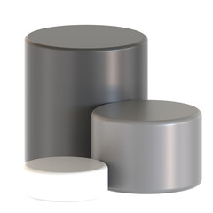 podium monochrome 3d icon illustration 