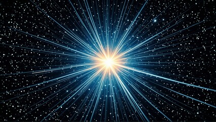 Fototapeta premium blue star burst