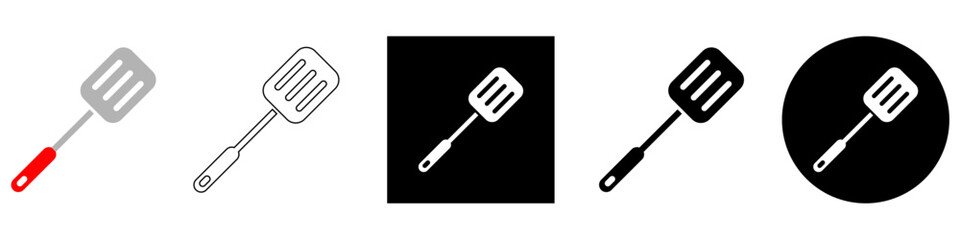 kitchen tools spatula putty knife or scraper vector pictogram sign icon symbol ui and ux design, glyphs and stroke line	
