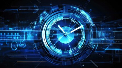 Obraz premium A creative fusion of abstract art and futuristic design in time technology.