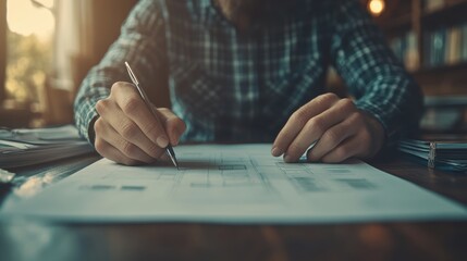 Interior designer sketching room layouts at a modern desk