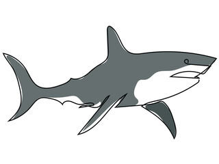 Shark in a continuous pattern and the pattern can be edited later.