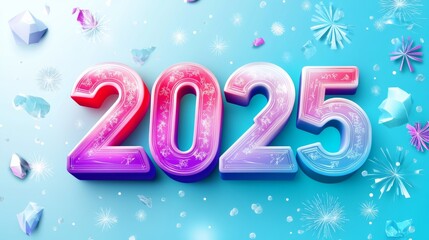 Happy new year 2025 background concept
