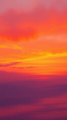 Naklejka premium vibrant orange and purple hues dominate this abstract watercolor sunset sky background with a subtle gradient effect, bold colors, gradient art, abstract sunset