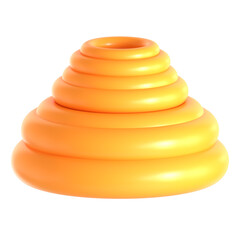 abstract torus 3d icon illustration 
