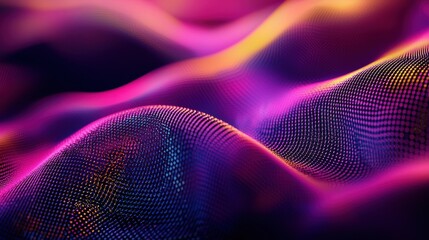 Abstract Purple Pink Wave Pattern Digital Art