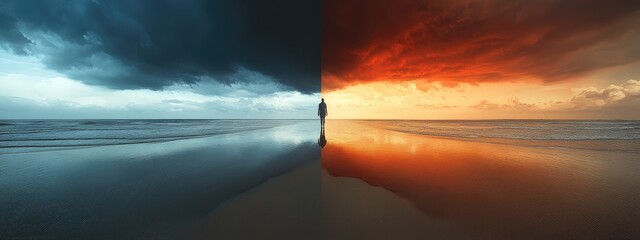 Alternate dimension: visual of parallel reality, portraying concept of multiple universes with vibrant contrasts and surreal landscapes, emphasizing the mystery and intrigue of alternate existences.