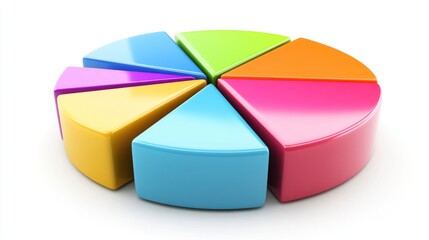 Obraz premium Colorful Pie Chart Segments for Data Visualization and Analysis