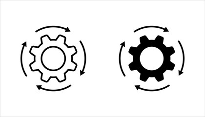 maintenance icon set, outline icons related to repair, vector illustration on white background