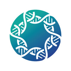 DNA helix logo template vector icon design