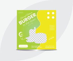 Special and delicious food social media or creative web banner design template. delicious food social media post design