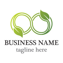Infinity With Leaf Logo