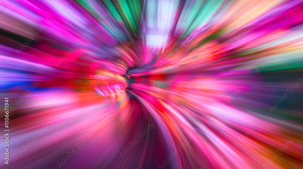 Aufkleber colorful abstract motion blur with vibrant light patterns