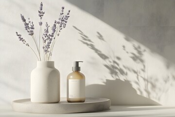 Shampoo, Cosmetics, Oil,Facial foam cleansing, Mock-up Products, Generative AI