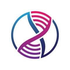 DNA helix logo template vector icon design