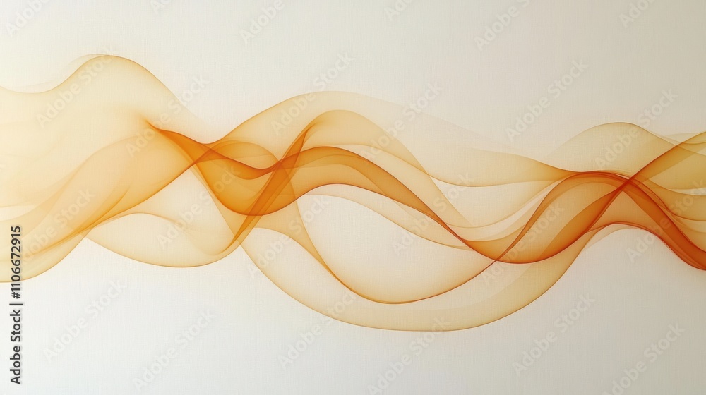 Aufkleber Elegant Wavy Lines in Warm Tones for Abstract Background Design