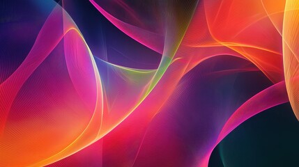 Abstract Colorful Waves Flowing Design
