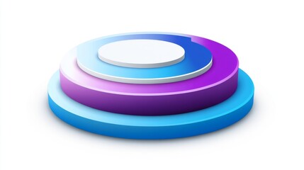 Abstract colorful circular shapes on a white background