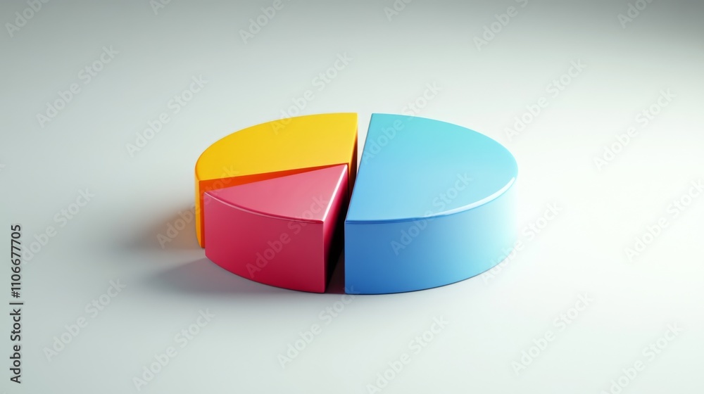 Fototapete Vibrant Colorful Chart Representing Data Analysis and Statistics