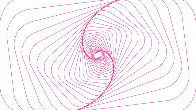 purpal colored Rectangle Geometric line art with dynamic waves on white background