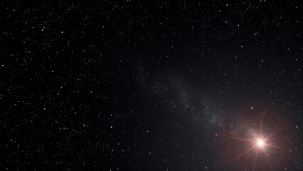 Glittering stardust scattered across a velvet blackness, sparkling motes, celestial sparkle, beautiful abstract shiny light and glitter background, luminous haze, glittering stardust