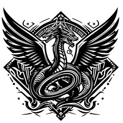 Dragon Logo on White Background