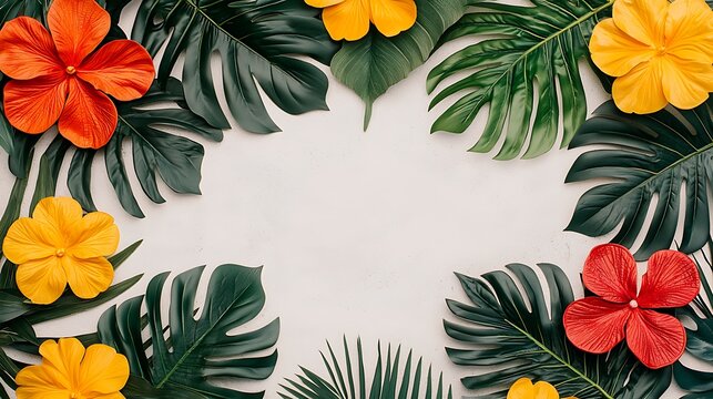 Colorful leaves and floral arrangement event a vibrant botanical experience in nature