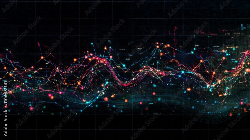 Poster Abstract Digital Data Visualization with Colorful Light Trails