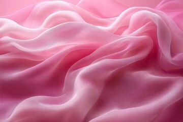 Fototapeta premium soft, flowing fabric design in the center of a serene pink background, creating a calming and elegant visual that invites contemplation and a sense of peace within the composition