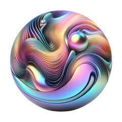 Modern gradient iridescent isolated on transparent background