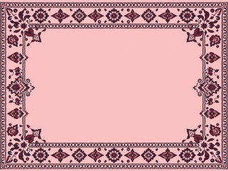 Obraz premium Pink seamless Persian carpet with ethnic texture, abstract ornament, and traditional Middle Eastern design, perfect for adding a touch of vintage charm to any project, vintage, ornament