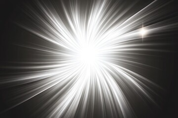A burst of light with dynamic streaks radiating from a central point against a dark background.