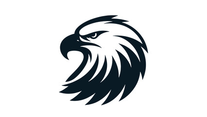  eagle head silhouette logo in flat style