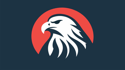  eagle head silhouette logo in flat style