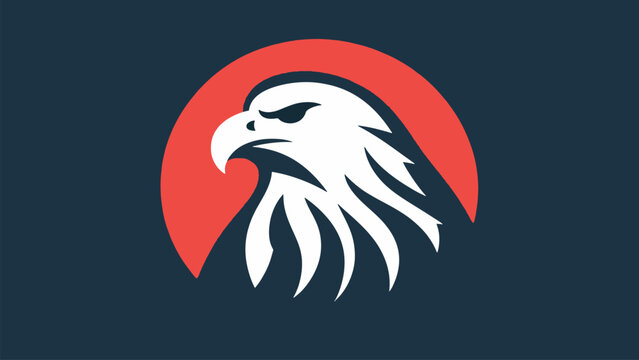 eagle head silhouette logo in flat style