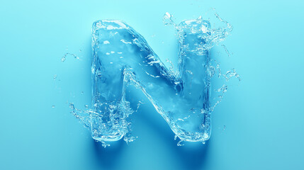 ice cube in the shape of the letter N