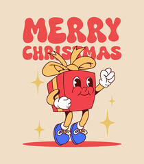retro Christmas gift illustration