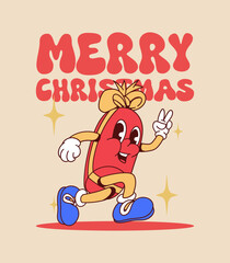 retro Christmas gift illustration