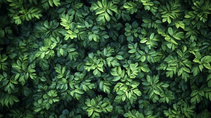 Lush green leafy canopy nature scene aerial view vibrant plants natural beauty tranquil environment for relaxation